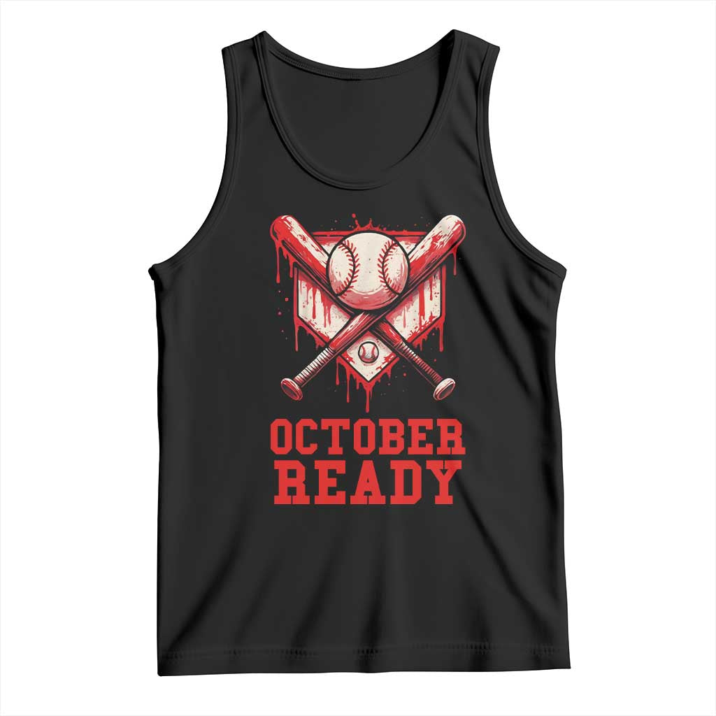 October Ready Tank Top Philadelphia Playoff Baseball Drip Graffiti TS10 Black Print Your Wear
