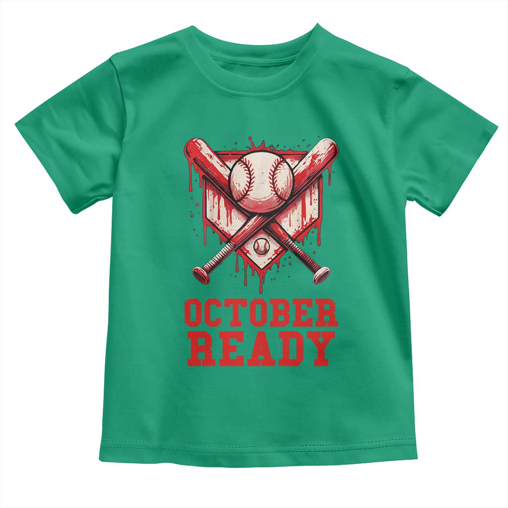 October Ready Toddler T Shirt Philadelphia Playoff Baseball Drip Graffiti TS10 Irish Green Print Your Wear