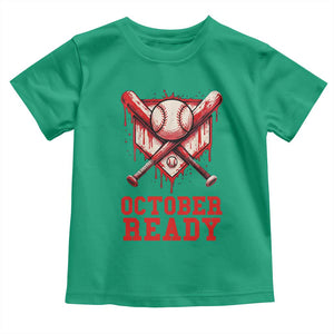 October Ready Toddler T Shirt Philadelphia Playoff Baseball Drip Graffiti TS10 Irish Green Print Your Wear