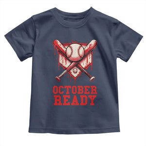 October Ready Toddler T Shirt Philadelphia Playoff Baseball Drip Graffiti TS10 Navy Print Your Wear