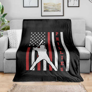 Philly Baseball Throw Blanket Cool Distressed Philadelphia Red October US Flag TS10 Print Your Wear
