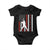 Phillies Baseball Baby Onesie Cool Distressed Philadelphia Red October US Flag TS10 Black Print Your Wear