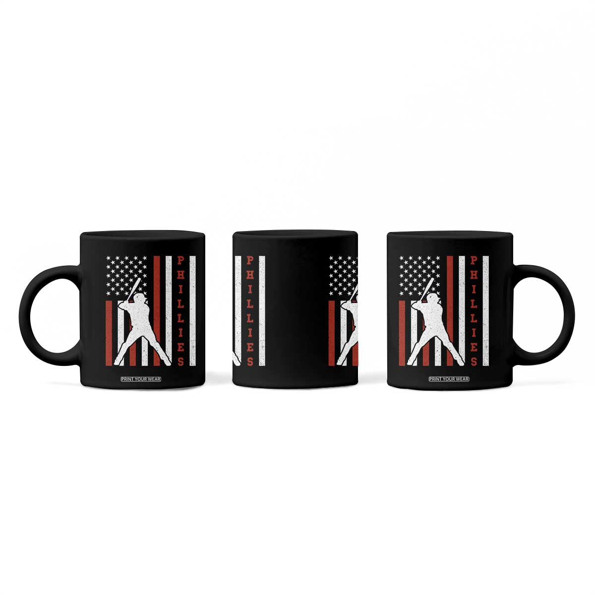 Philly Baseball Coffee Mug Cool Distressed Philadelphia Red October US Flag TS10 Print Your Wear