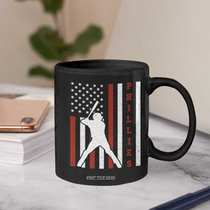 Philly Baseball Coffee Mug Cool Distressed Philadelphia Red October US Flag TS10 Print Your Wear