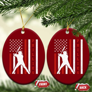 Phillies Baseball Ceramic Ornament Cool Distressed Philadelphia Red October US Flag TS10 Print Your Wear