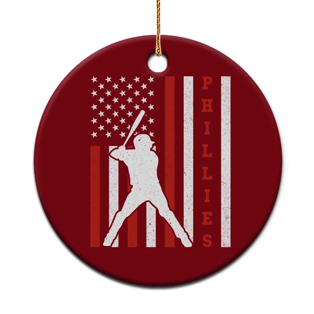 Philly Baseball Ceramic Ornament Cool Distressed Philadelphia Red October US Flag TS10 1pc Red Print Your Wear