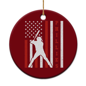 Phillies Baseball Ceramic Ornament Cool Distressed Philadelphia Red October US Flag TS10 1pc Red Print Your Wear