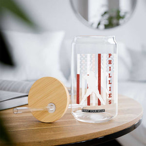 Phillies Baseball Glass Can Cool Distressed Philadelphia Red October US Flag TS10 Print Your Wear