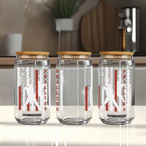 Phillies Baseball Glass Can Cool Distressed Philadelphia Red October US Flag TS10 Print Your Wear