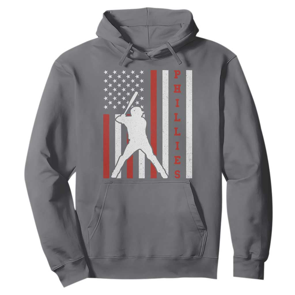 Philly Baseball Hoodie Cool Distressed Philadelphia Red October US Flag TS10 Charcoal Print Your Wear