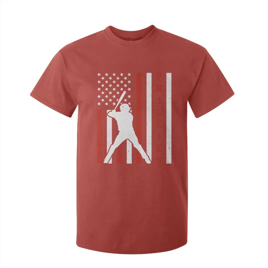 Philly Baseball T Shirt For Kid Cool Distressed Philadelphia Red October US Flag TS10 Red Print Your Wear