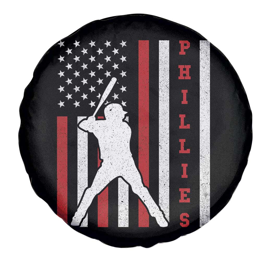 Phillies Baseball Spare Tire Cover Cool Distressed Philadelphia Red October US Flag TS10 Print Your Wear