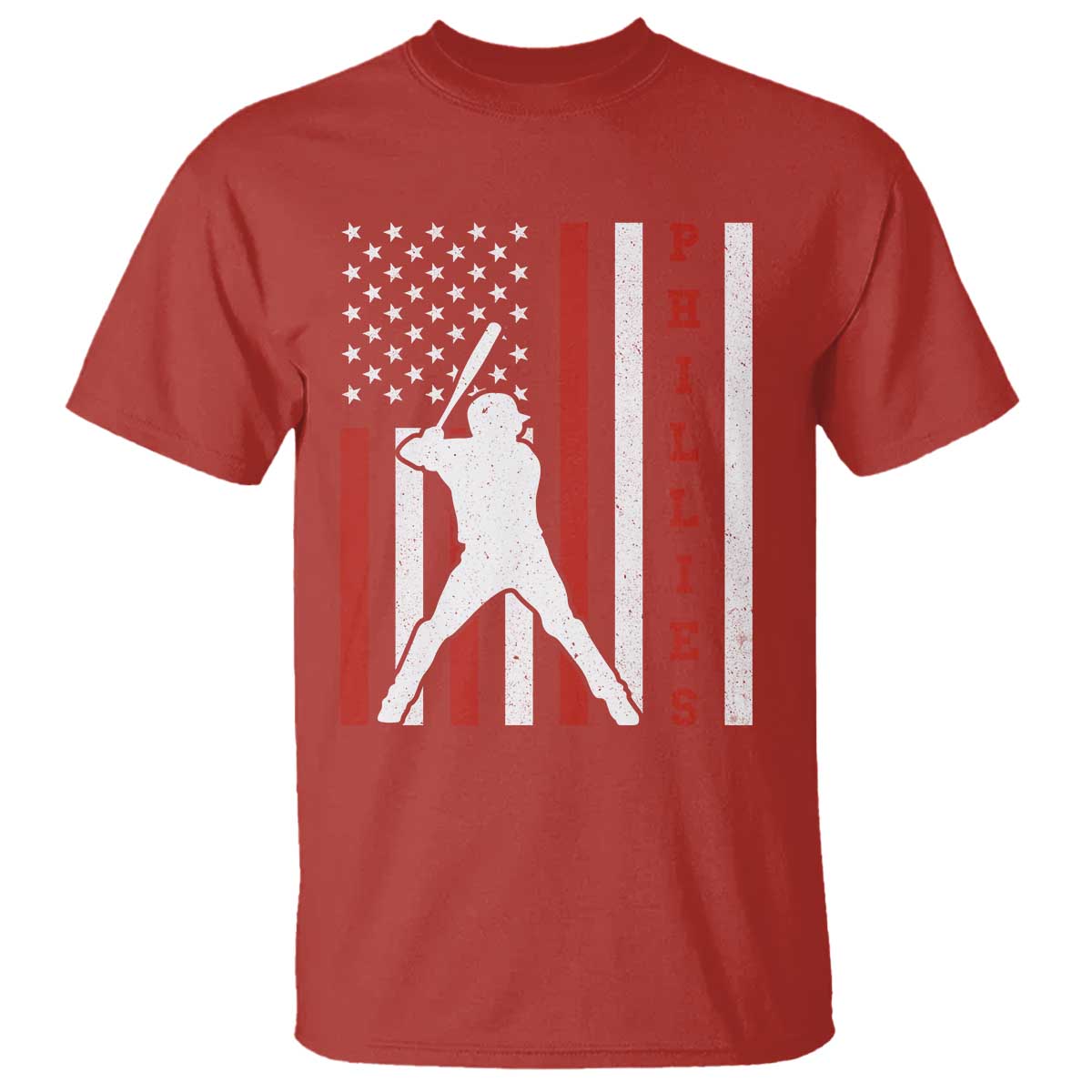 Phillies Baseball T Shirt Cool Distressed Philadelphia Red October US Flag TS10 Red Print Your Wear