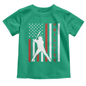 Phillies Baseball Toddler T Shirt Cool Distressed Philadelphia Red October US Flag TS10 Irish Green Print Your Wear