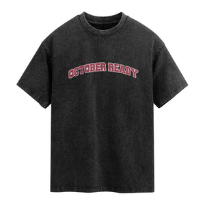 October Ready Washed Cotton T-Shirt Vintage Sports Philadelphia Playoff Baseball Fan