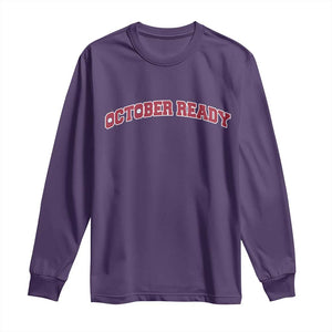October Ready Long Sleeve Shirt Vintage Sports Philadelphia Playoff Baseball Fan TS10 Purple Print Your Wear
