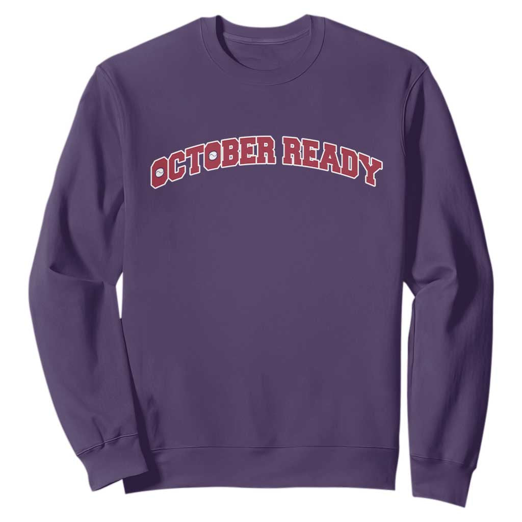 October Ready Sweatshirt Vintage Sports Philadelphia Playoff Baseball Fan TS10 Purple Print Your Wear