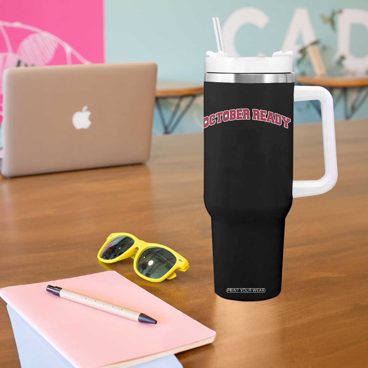 October Ready Tumbler With Handle Vintage Sports Philadelphia Playoff Baseball Fan TS10 Print Your Wear