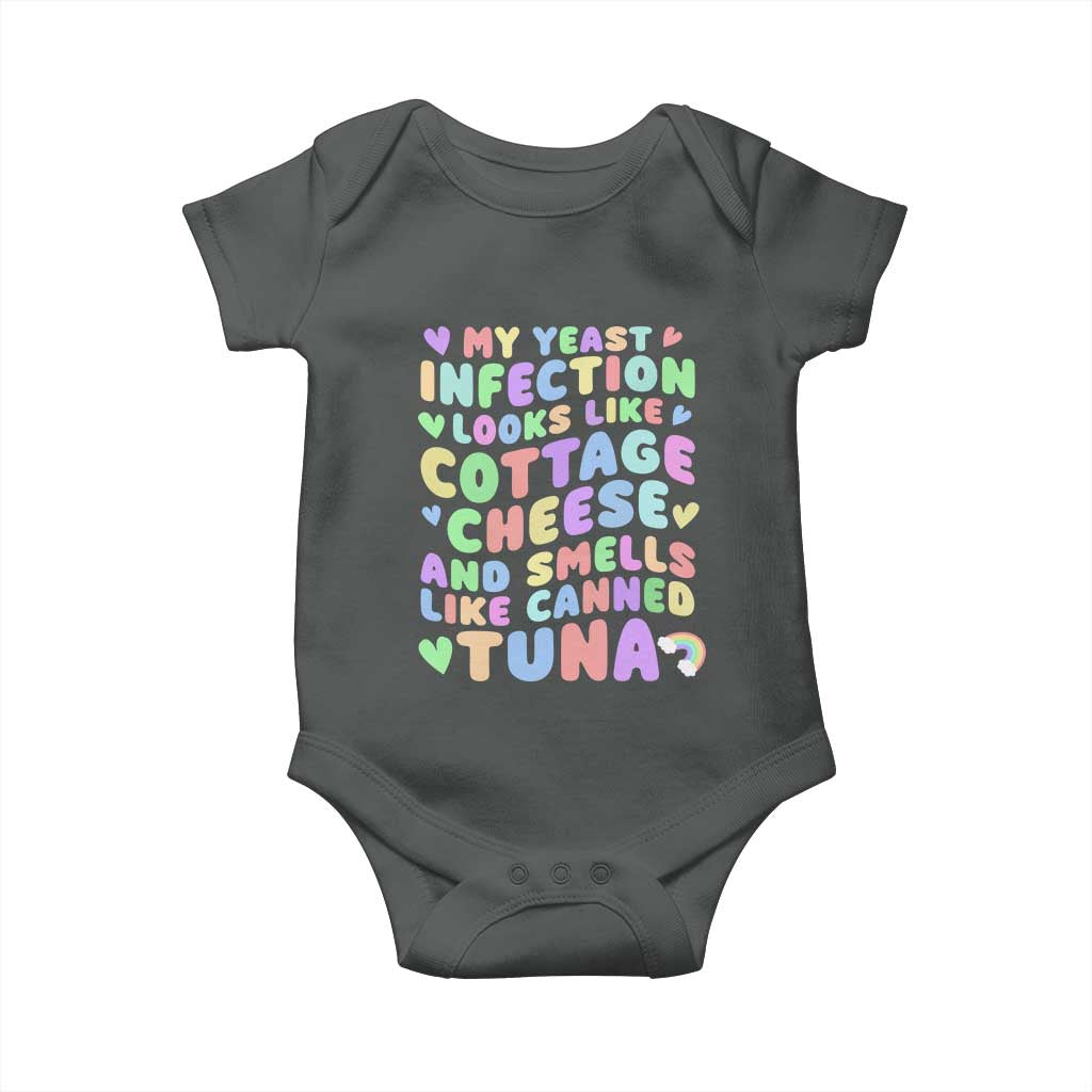 Inappropriate Adult Baby Onesie Funny My Yeast Infection Roulette Game TS10 Dark Heather Print Your Wear