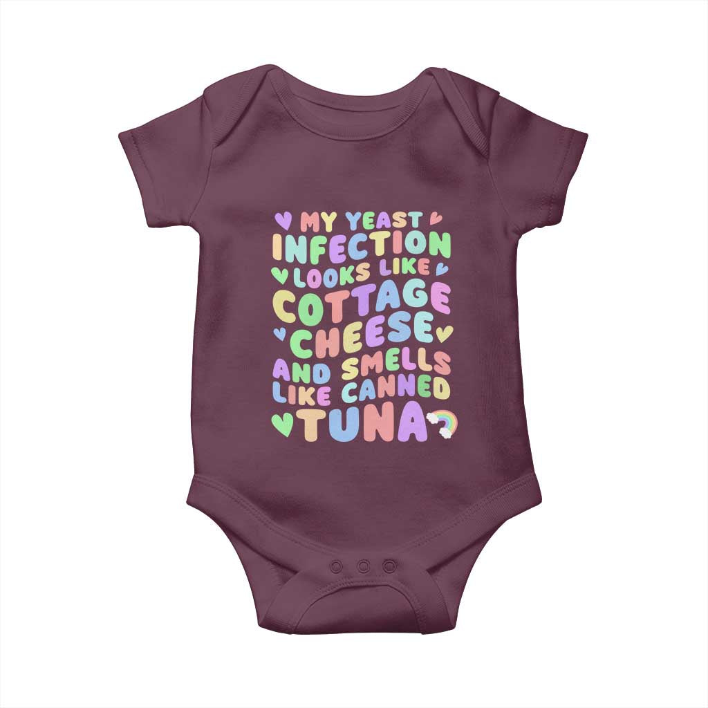 Inappropriate Adult Baby Onesie Funny My Yeast Infection Roulette Game TS10 Maroon Print Your Wear