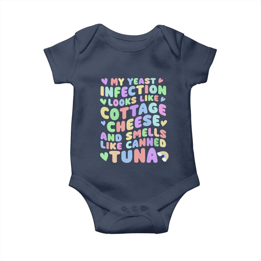 Inappropriate Adult Baby Onesie Funny My Yeast Infection Roulette Game TS10 Navy Print Your Wear