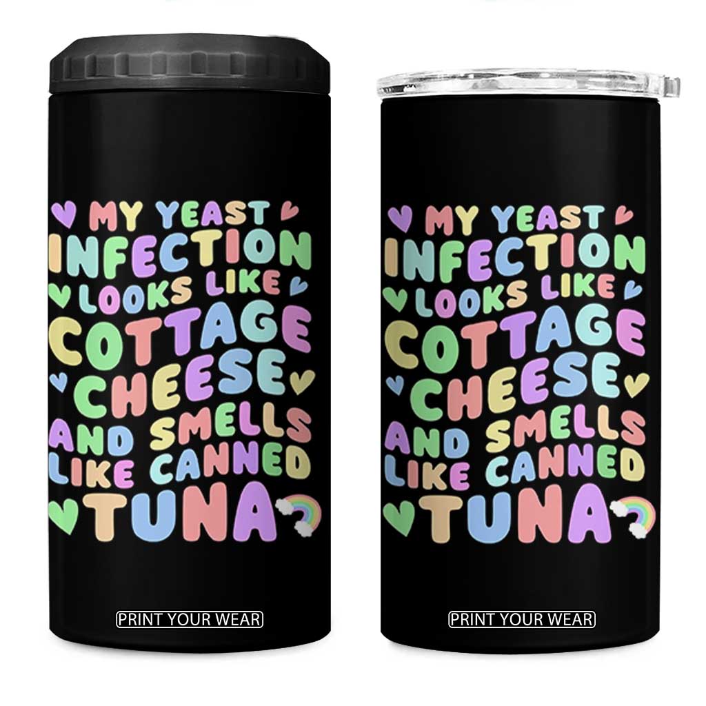 Inappropriate Adult 4 in 1 Can Cooler Tumbler Funny My Yeast Infection Roulette Game TS10 One Size: 16 oz Black Print Your Wear