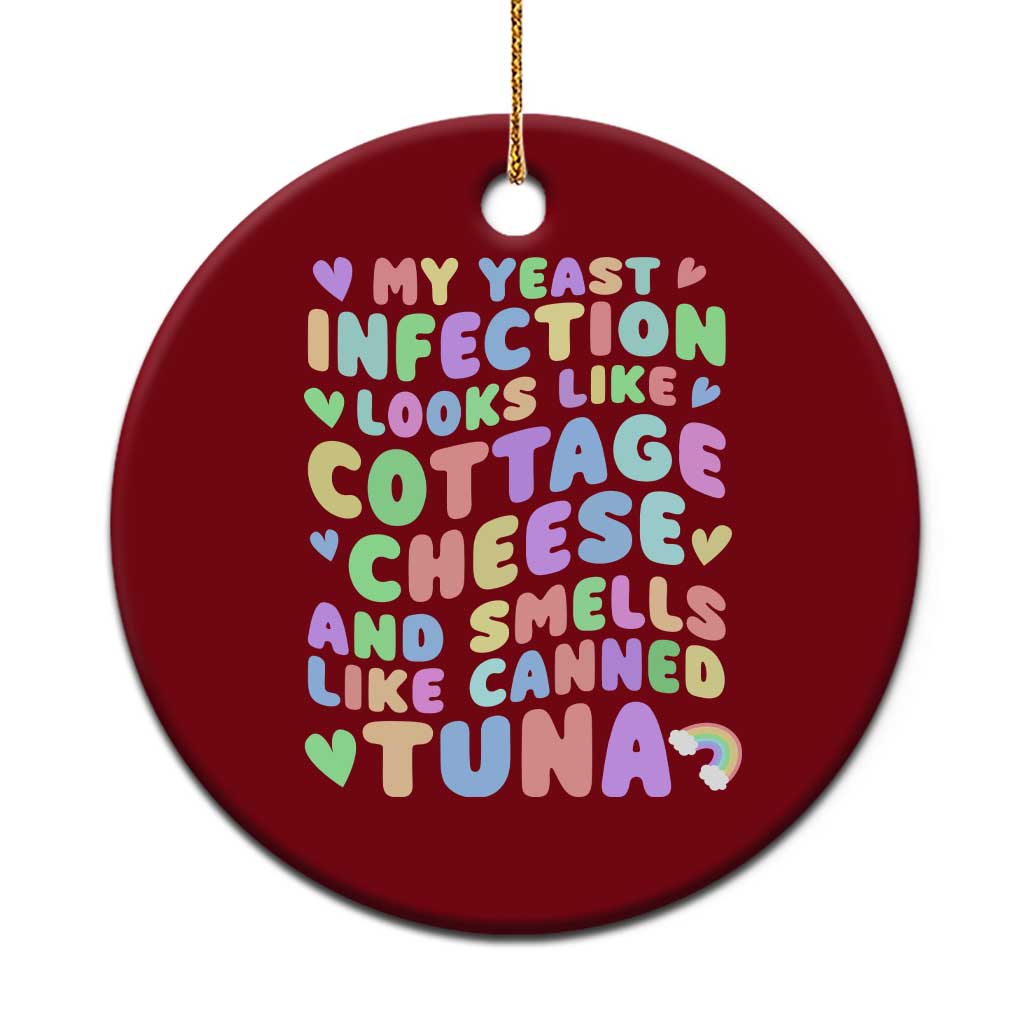 Inappropriate Adult Ceramic Ornament Funny My Yeast Infection Roulette Game TS10 1pc Red Print Your Wear