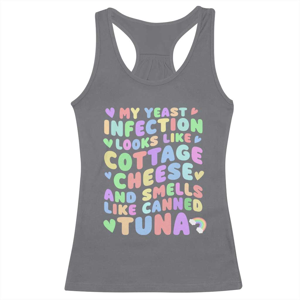 Inappropriate Adult Racerback Tank Top Funny My Yeast Infection Roulette Game TS10 Charcoal Print Your Wear