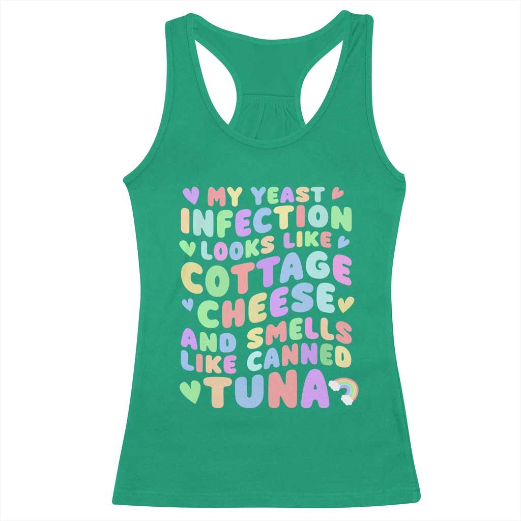 Inappropriate Adult Racerback Tank Top Funny My Yeast Infection Roulette Game TS10 Irish Green Print Your Wear