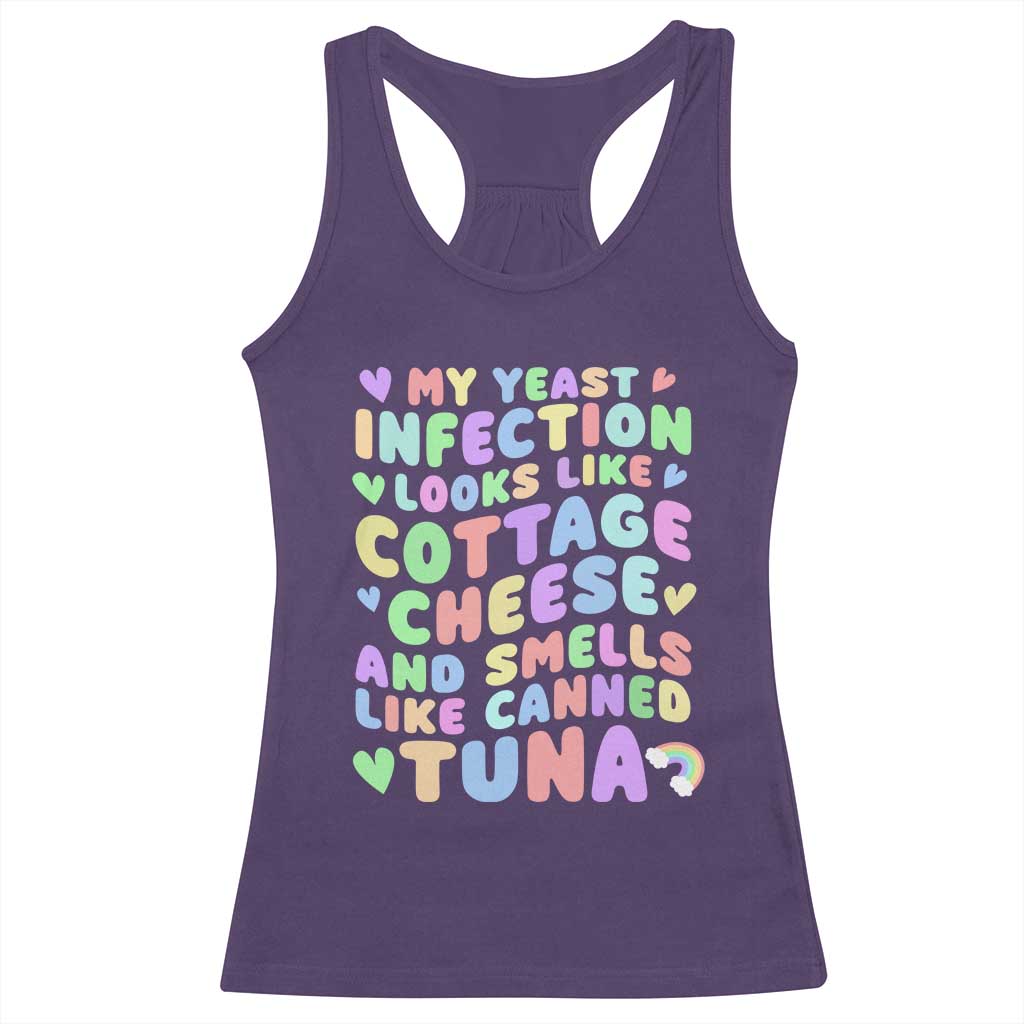 Inappropriate Adult Racerback Tank Top Funny My Yeast Infection Roulette Game TS10 Purple Print Your Wear
