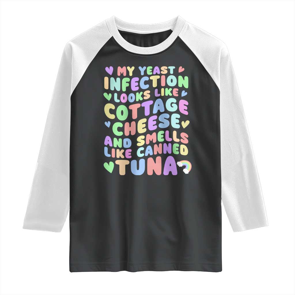 Inappropriate Adult Raglan Shirt Funny My Yeast Infection Roulette Game TS10 Black White Print Your Wear
