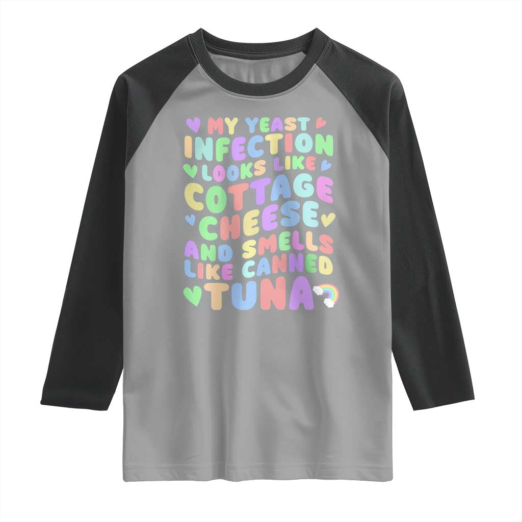 Inappropriate Adult Raglan Shirt Funny My Yeast Infection Roulette Game TS10 Sport Gray Black Print Your Wear