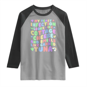 Inappropriate Adult Raglan Shirt Funny My Yeast Infection Roulette Game TS10 Sport Gray Black Print Your Wear