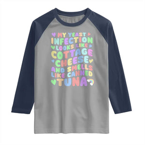Inappropriate Adult Raglan Shirt Funny My Yeast Infection Roulette Game TS10 Sport Gray Navy Print Your Wear