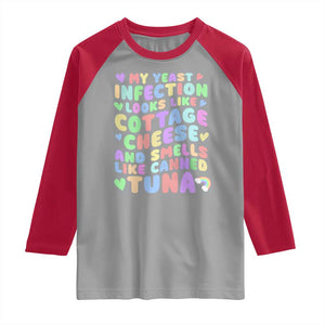 Inappropriate Adult Raglan Shirt Funny My Yeast Infection Roulette Game TS10 Sport Gray Red Print Your Wear