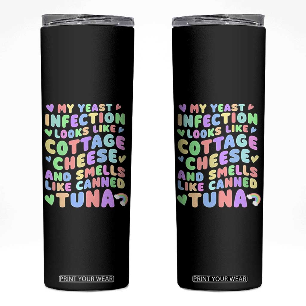 Inappropriate Adult Skinny Tumbler Funny My Yeast Infection Roulette Game TS10 Black Print Your Wear