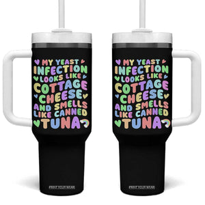 Inappropriate Adult Tumbler With Handle Funny My Yeast Infection Roulette Game TS10 One Size: 40 oz Black Print Your Wear