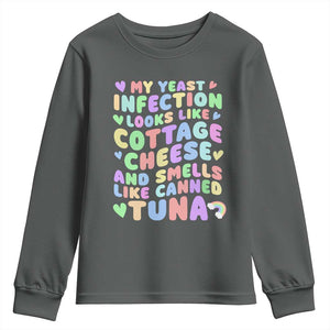 Inappropriate Adult Youth Sweatshirt Funny My Yeast Infection Roulette Game TS10 Dark Heather Print Your Wear