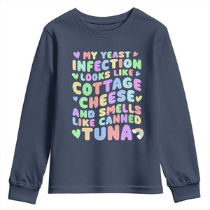 Inappropriate Adult Youth Sweatshirt Funny My Yeast Infection Roulette Game TS10 Navy Print Your Wear