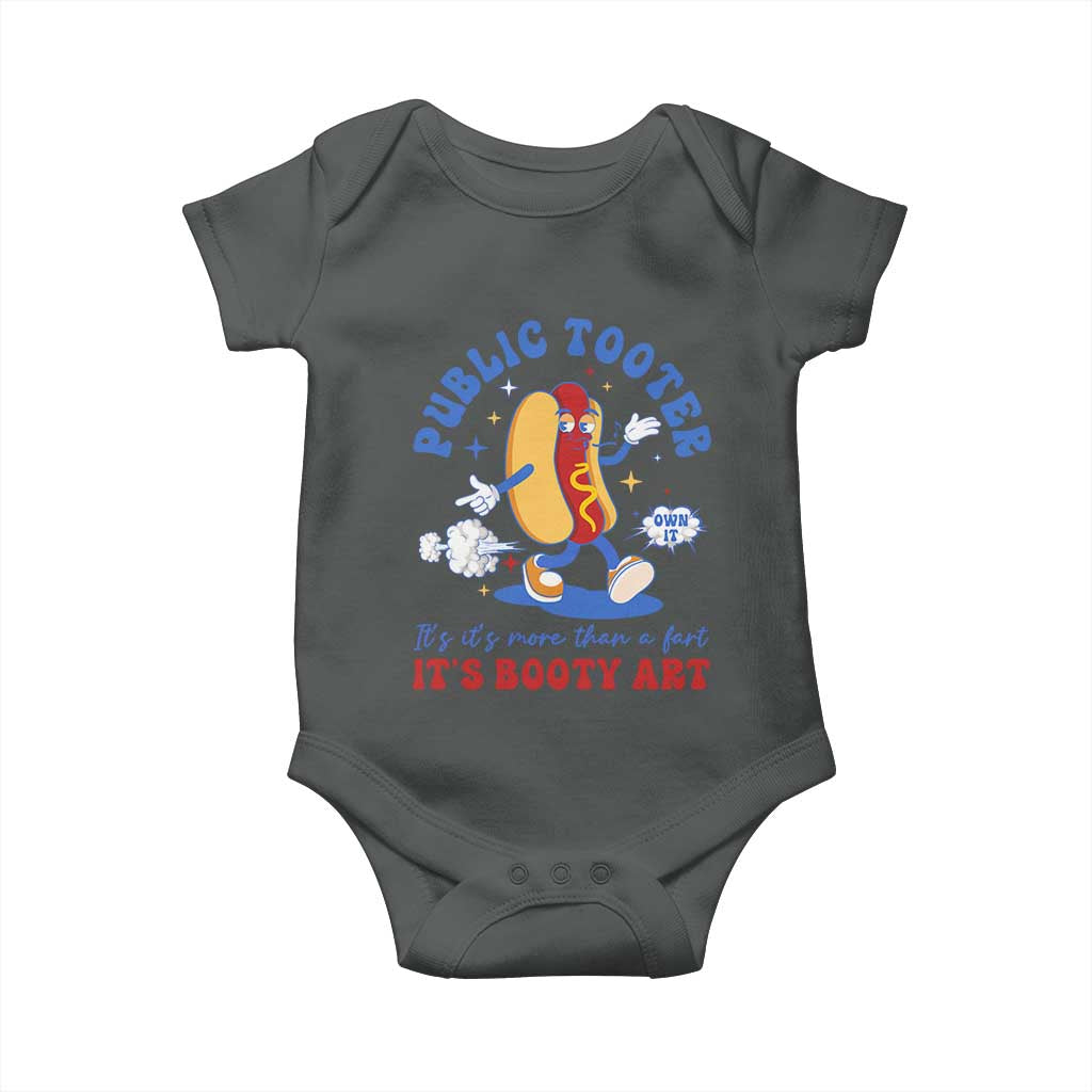 Funny Embarrassing Baby Onesie Public Tooter It's More Than A Fart Inappropriate TS10 Dark Heather Print Your Wear