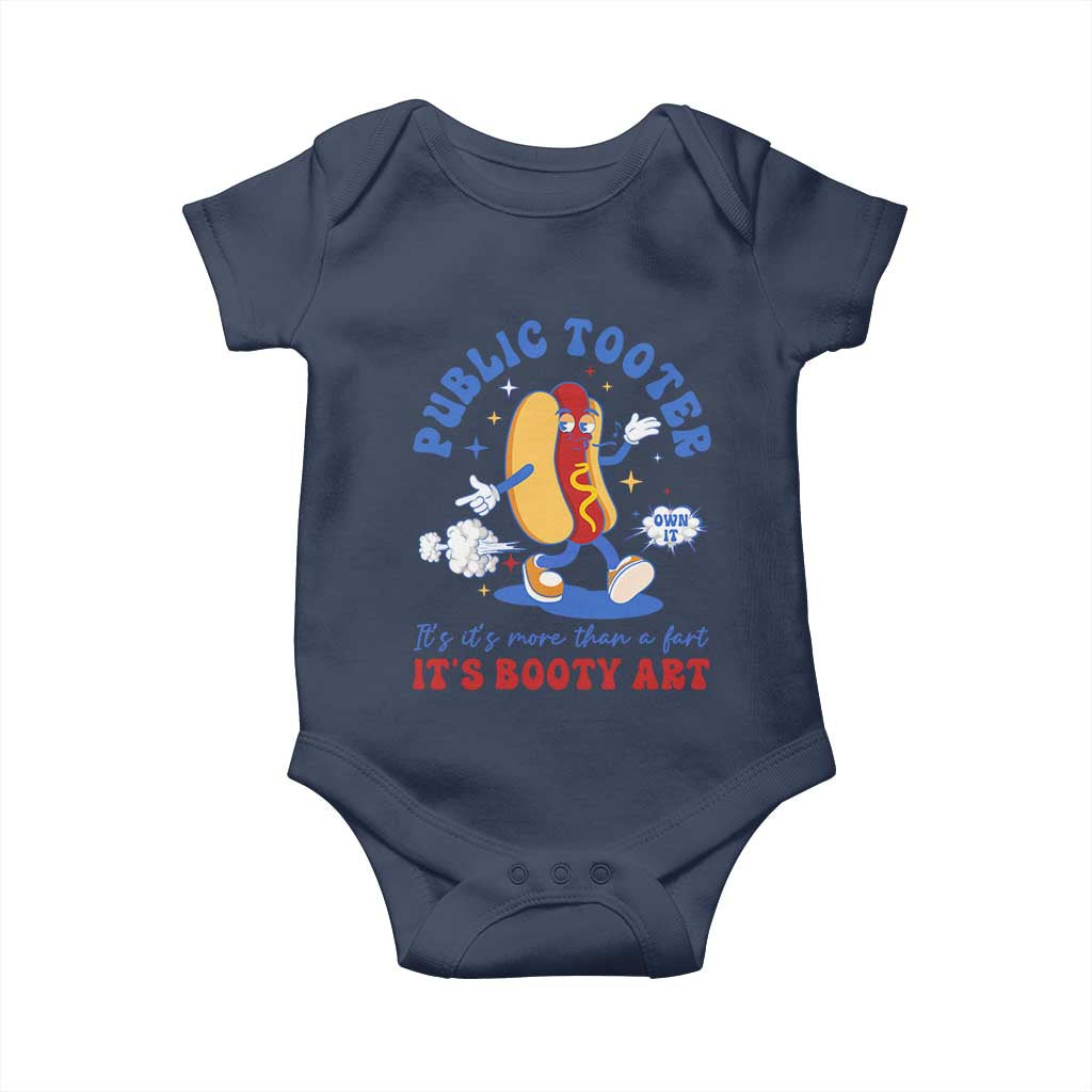 Funny Embarrassing Baby Onesie Public Tooter It's More Than A Fart Inappropriate TS10 Navy Print Your Wear