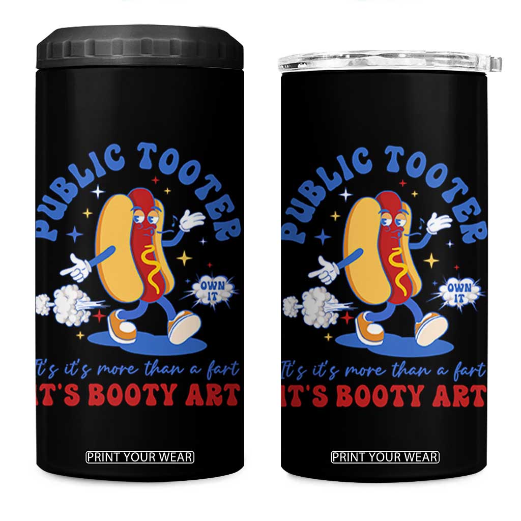 Funny Embarrassing 4 in 1 Can Cooler Tumbler Public Tooter It's More Than A Fart Inappropriate TS10 One Size: 16 oz Black Print Your Wear