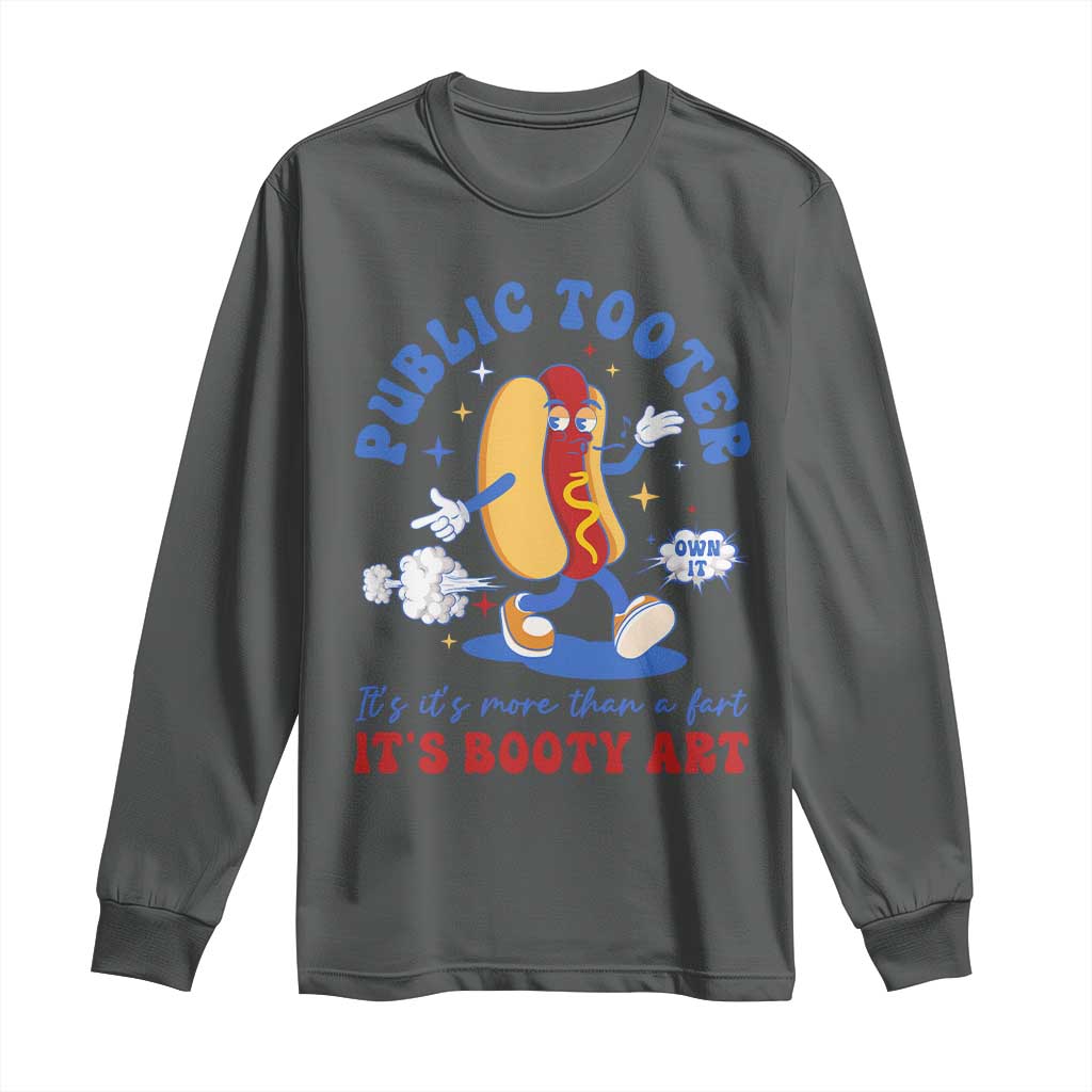 Funny Embarrassing Long Sleeve Shirt Public Tooter It's More Than A Fart Inappropriate TS10 Dark Heather Print Your Wear