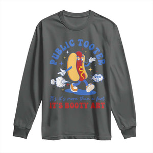 Funny Embarrassing Long Sleeve Shirt Public Tooter It's More Than A Fart Inappropriate TS10 Dark Heather Print Your Wear