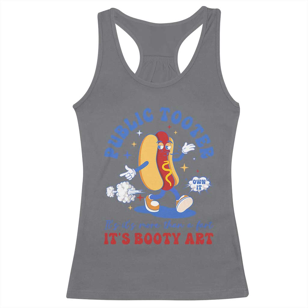 Funny Embarrassing Racerback Tank Top Public Tooter It's More Than A Fart Inappropriate TS10 Charcoal Print Your Wear