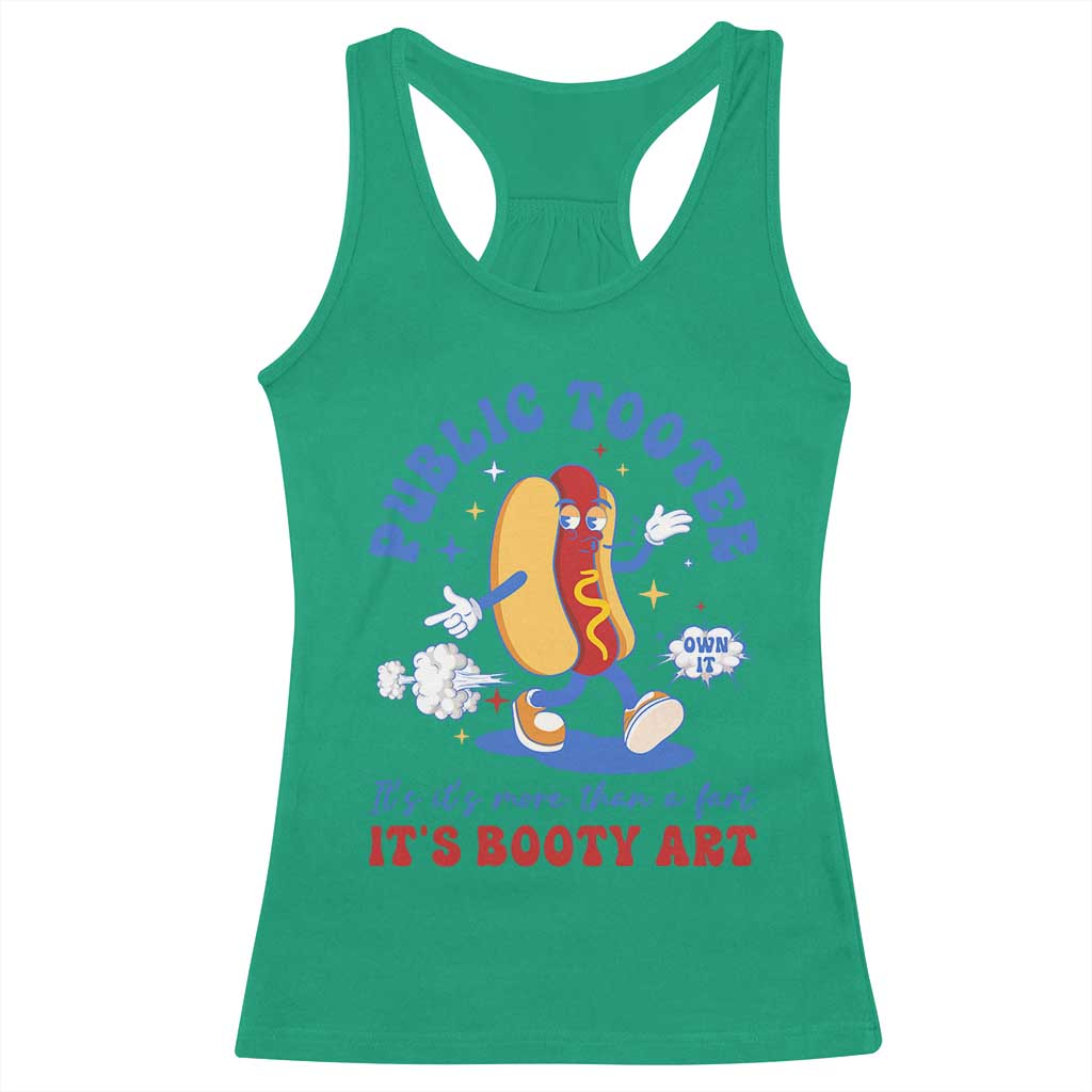 Funny Embarrassing Racerback Tank Top Public Tooter It's More Than A Fart Inappropriate TS10 Irish Green Print Your Wear