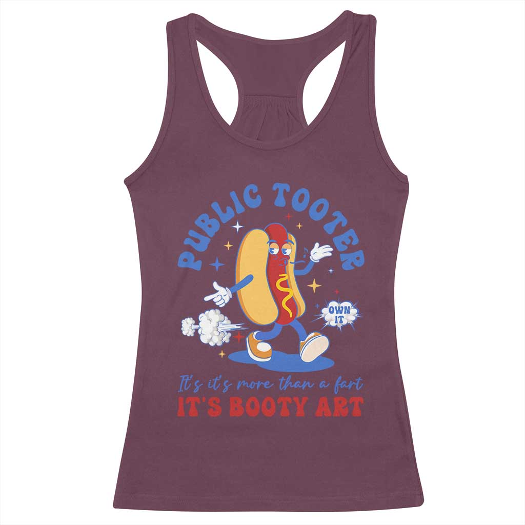Funny Embarrassing Racerback Tank Top Public Tooter It's More Than A Fart Inappropriate TS10 Maroon Print Your Wear