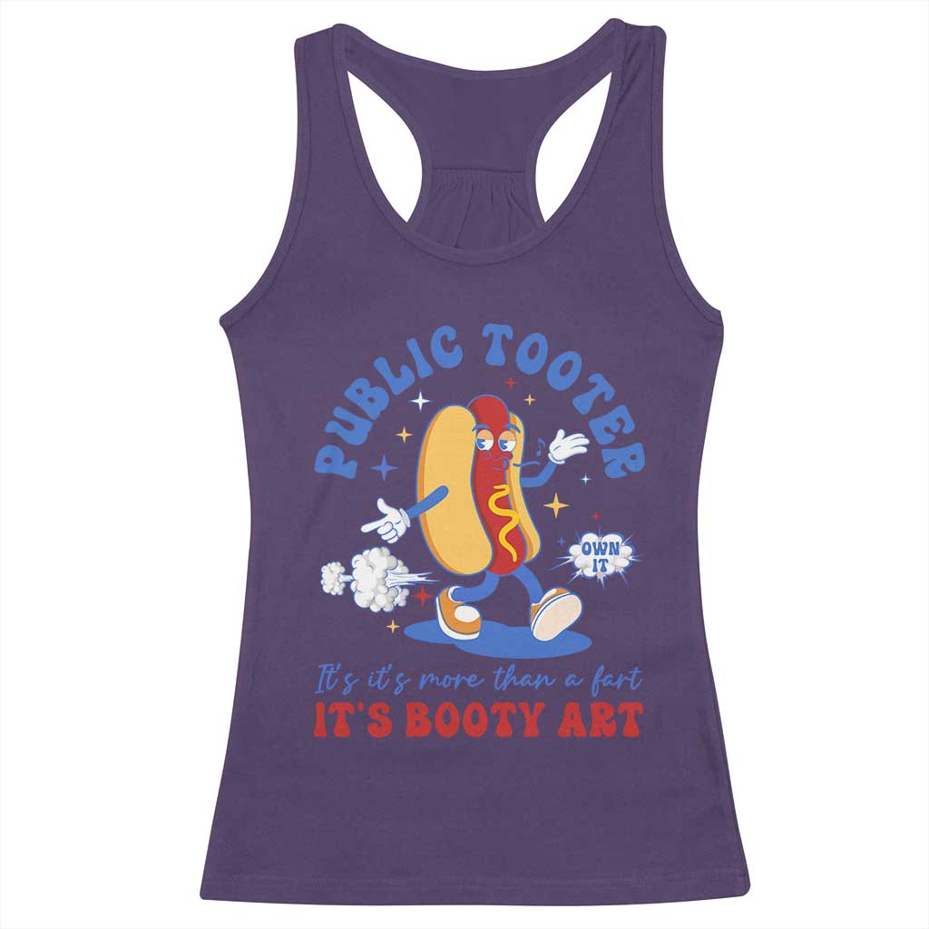 Funny Embarrassing Racerback Tank Top Public Tooter It's More Than A Fart Inappropriate TS10 Purple Print Your Wear