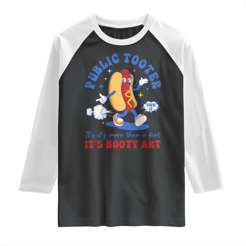 Funny Embarrassing Raglan Shirt Public Tooter It's More Than A Fart Inappropriate TS10 Black White Print Your Wear