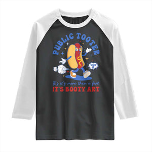 Funny Embarrassing Raglan Shirt Public Tooter It's More Than A Fart Inappropriate TS10 Black White Print Your Wear